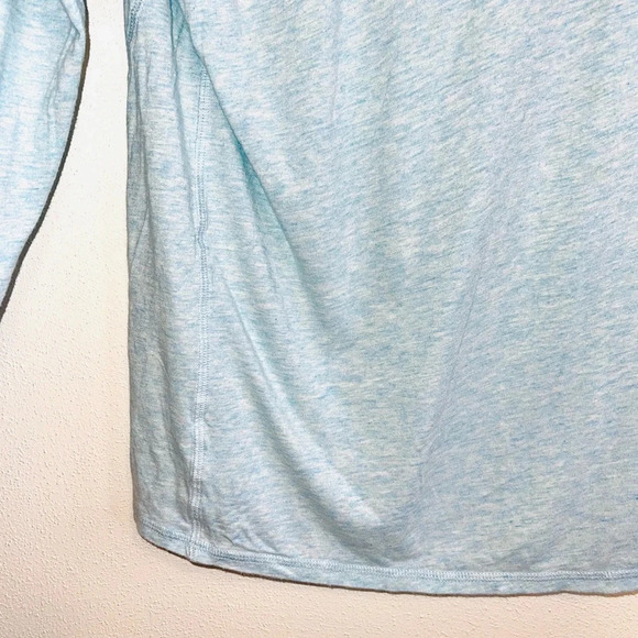 Zella Baby Blue Semi-sheer V-neck Long Sleeve Athleisure Tee Xlarge Women’s - Picture 6 of 12